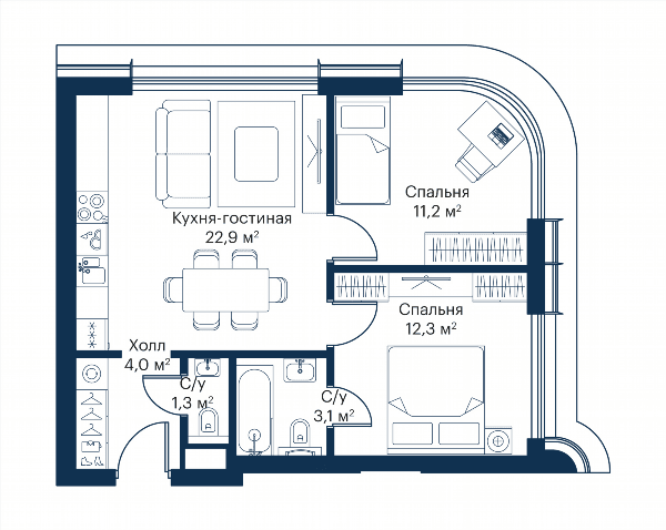 City Bay Москва — планировка 2