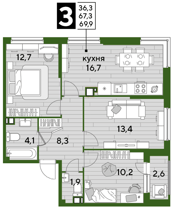 DOGMA PARK Краснодар — планировка 3