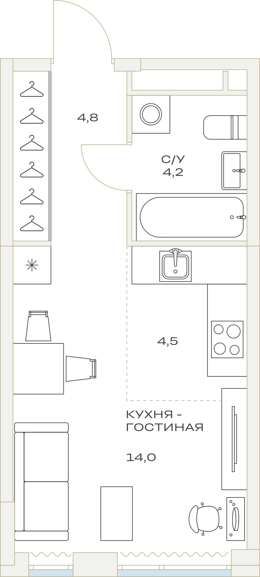 Детали Москва — планировка 1