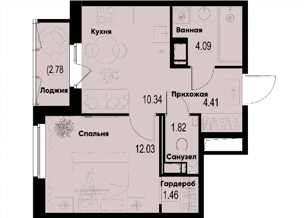 iD Murino III Санкт-Петербург — планировка 1