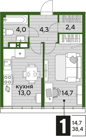DOGMA PARK Краснодар — планировка 1