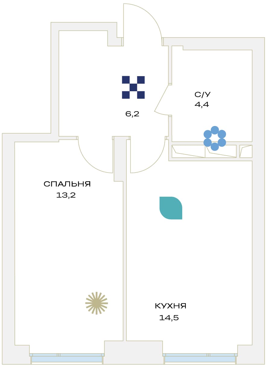 Детали Москва — планировка 1