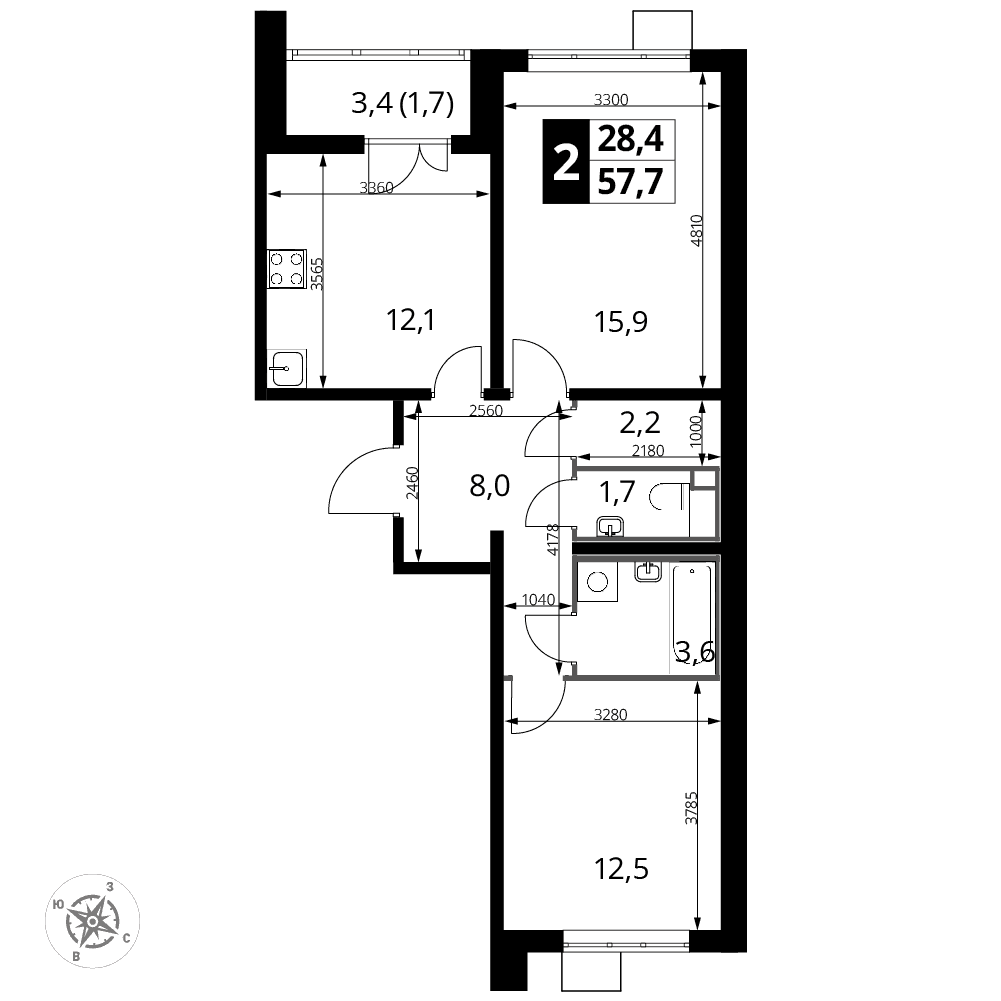 1-й Лермонтовский Люберцы — планировка 2