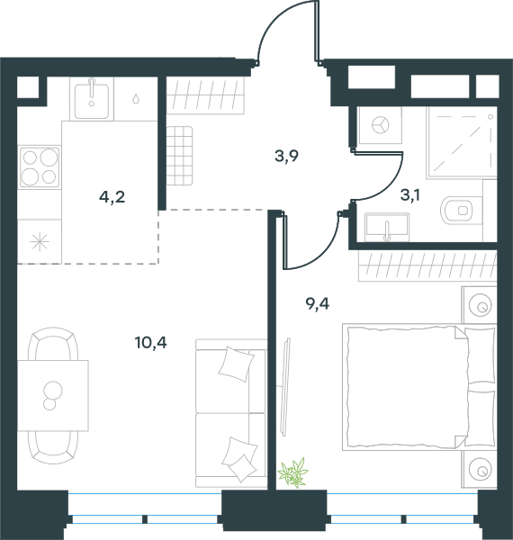Level Причальный Москва — планировка 2