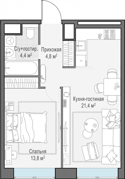West Garden Москва — планировка 1