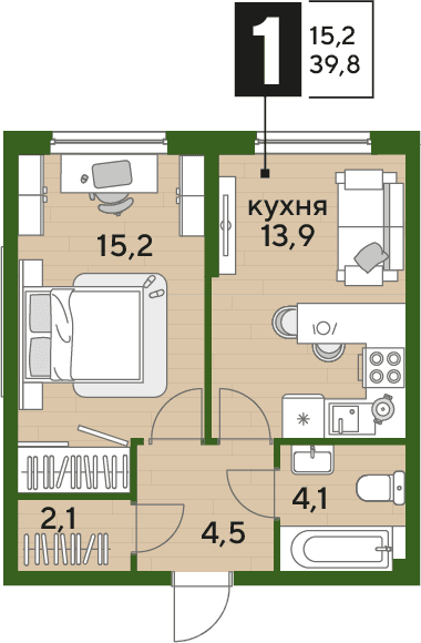 DOGMA PARK Краснодар — планировка 1