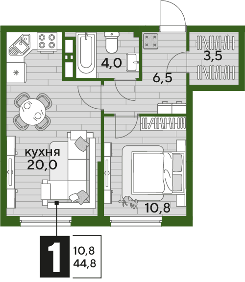DOGMA PARK Краснодар — планировка 1