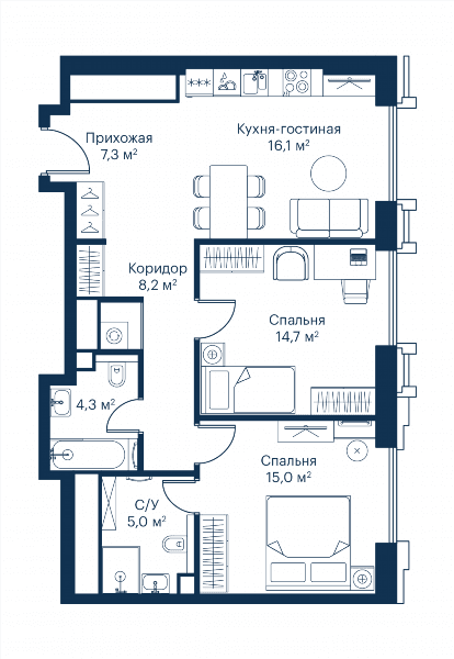 City Bay Москва — планировка 2