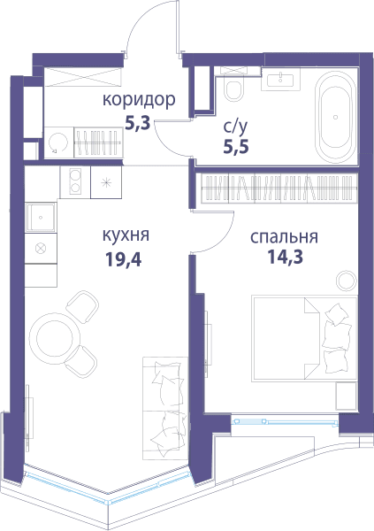 Символ, Вдохновение Москва — планировка 1