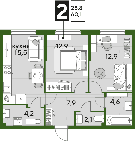 DOGMA PARK Краснодар — планировка 2