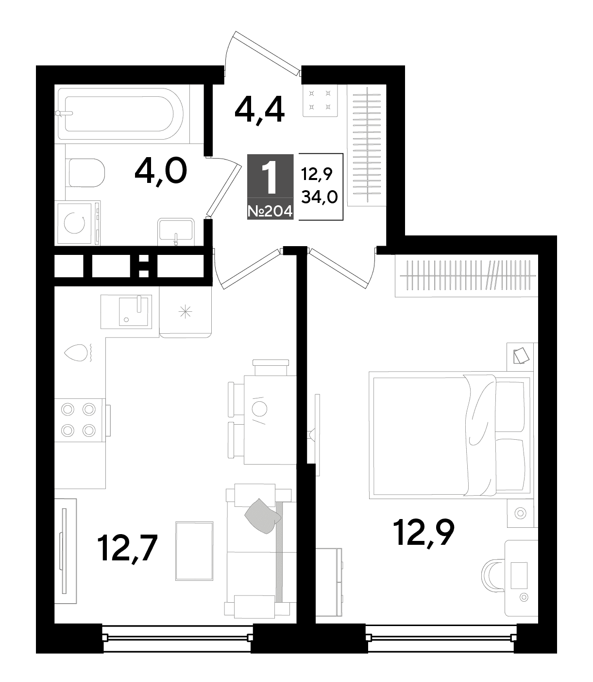 DOGMA PARK Краснодар — планировка 1
