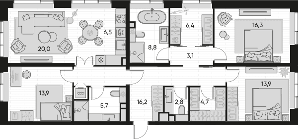 Pride-home Москва — планировка 4