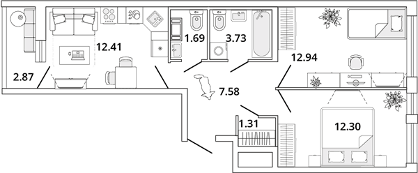 MASTER PLACE Санкт-Петербург — планировка 2