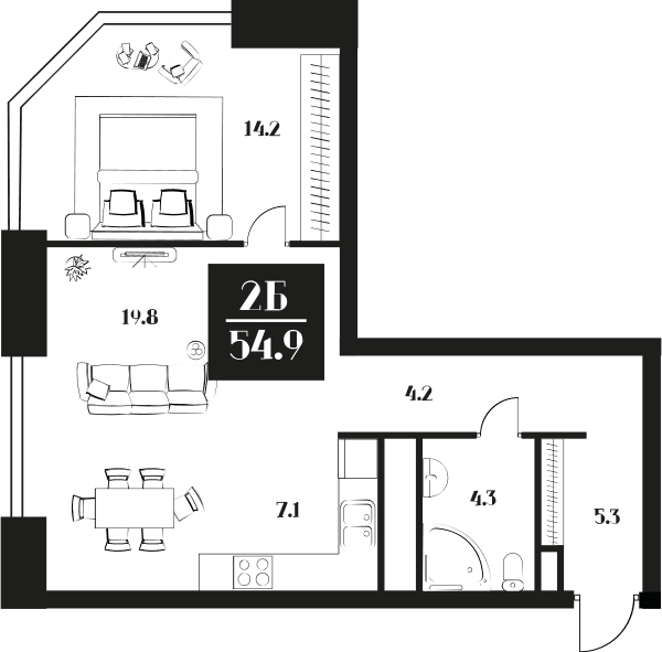 DECO Residence Москва — планировка 2