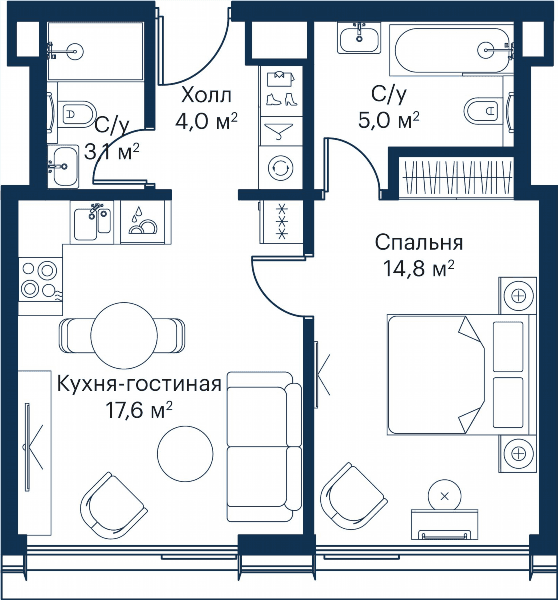 City Bay Москва — планировка 1