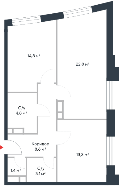 Riverpark Москва — планировка 3