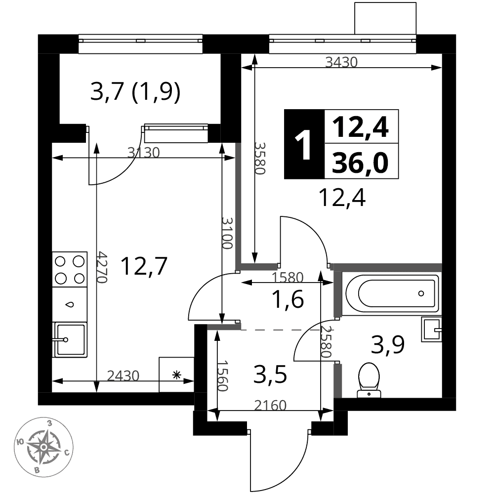 1-й Ясеневский Москва — планировка 1