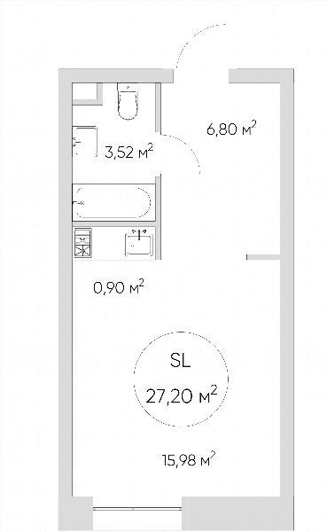 Nice loft Москва — планировка Студия