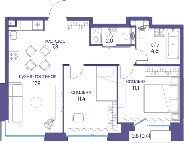 Остров, Остров.6 Москва — планировка 2