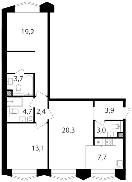 Петровский парк II Москва — планировка 2