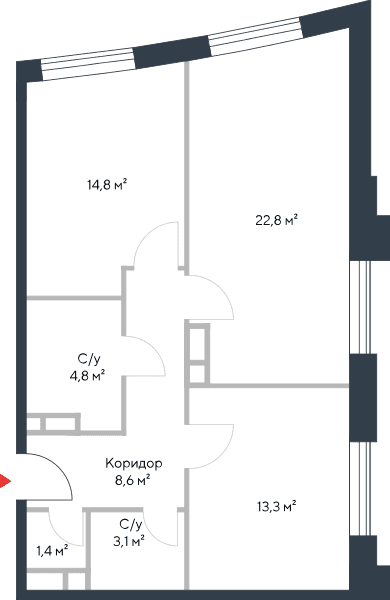 Riverpark Москва — планировка 3