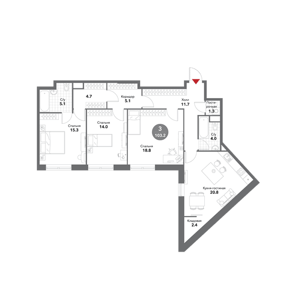 Voxhall Москва — планировка 3