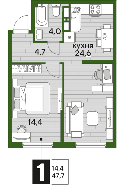 DOGMA PARK Краснодар — планировка 1
