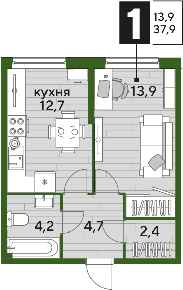 DOGMA PARK Краснодар — планировка 1