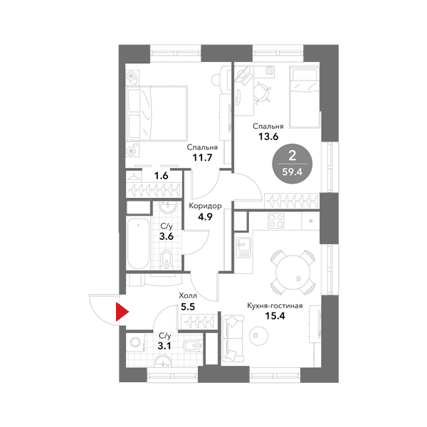 Voxhall Москва — планировка 2