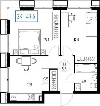 Skolkovo ONE Москва — планировка 2