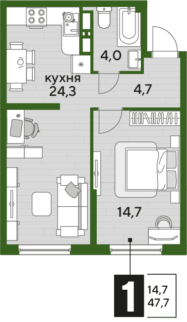 DOGMA PARK Краснодар — планировка 1