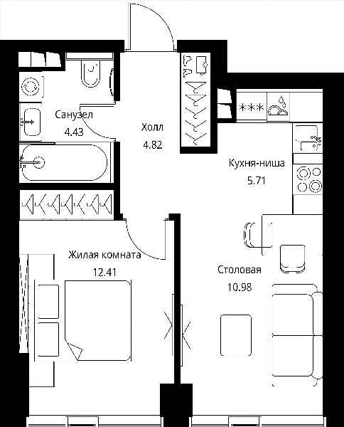 City Bay Москва — планировка 1