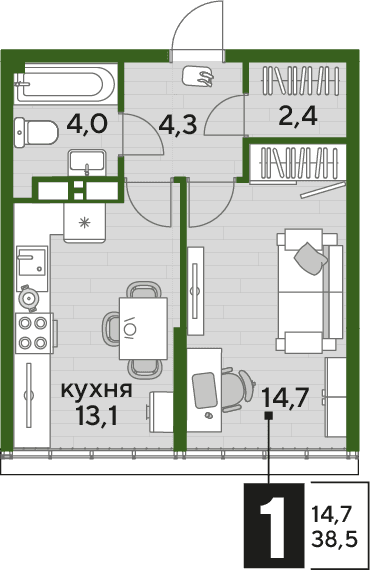 DOGMA PARK Краснодар — планировка 1