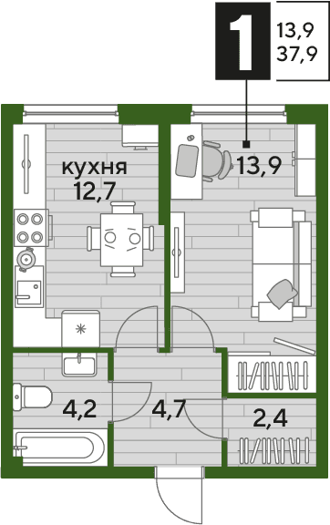 DOGMA PARK Краснодар — планировка 1