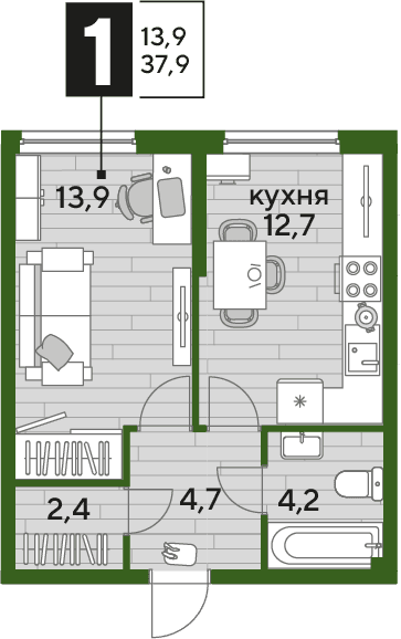 DOGMA PARK Краснодар — планировка 1