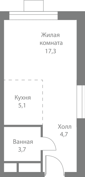 Stellar City Москва — планировка Студия