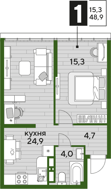 DOGMA PARK Краснодар — планировка 1