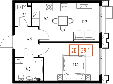 Skolkovo ONE Москва — планировка 2