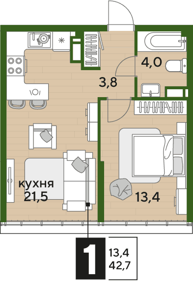 DOGMA PARK Краснодар — планировка 1