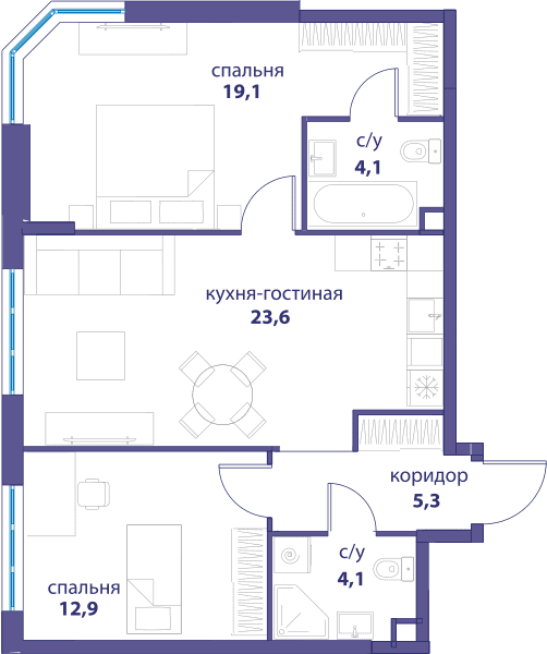 Событие, Событие-3 Москва — планировка 2
