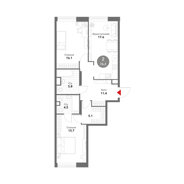 Voxhall Москва — планировка 2