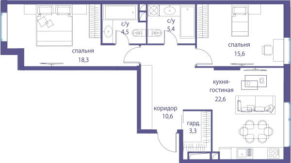 Остров, Остров.4 Москва — планировка 2
