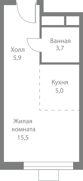 Stellar City Москва — планировка Студия