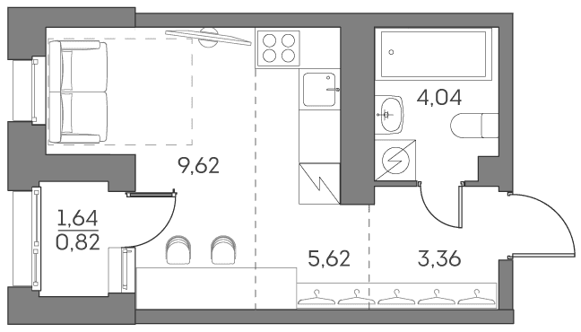 Аквилон BESIDE 2.0 Москва — планировка 1