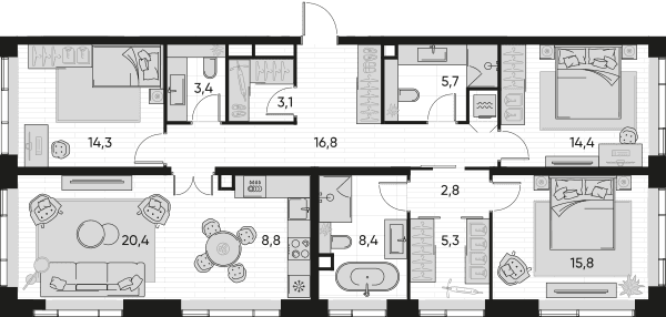 Pride-home Москва — планировка 4