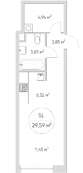 Nice loft Москва — планировка Студия