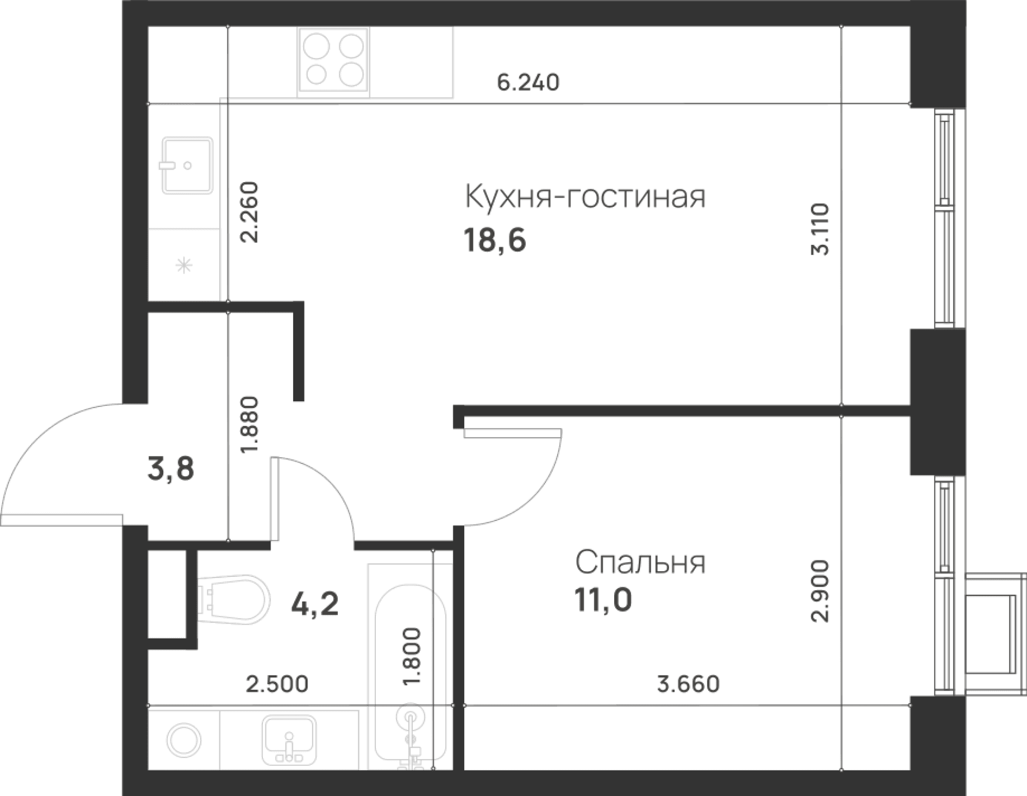 Foreville Москва — планировка 1