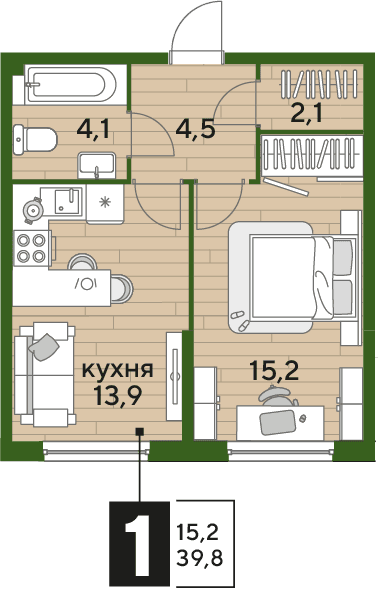 DOGMA PARK Краснодар — планировка 1