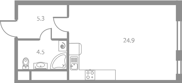 WestTower Москва — планировка Студия