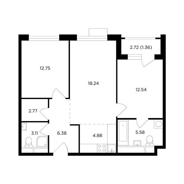 TOPHILLS Москва — планировка 3